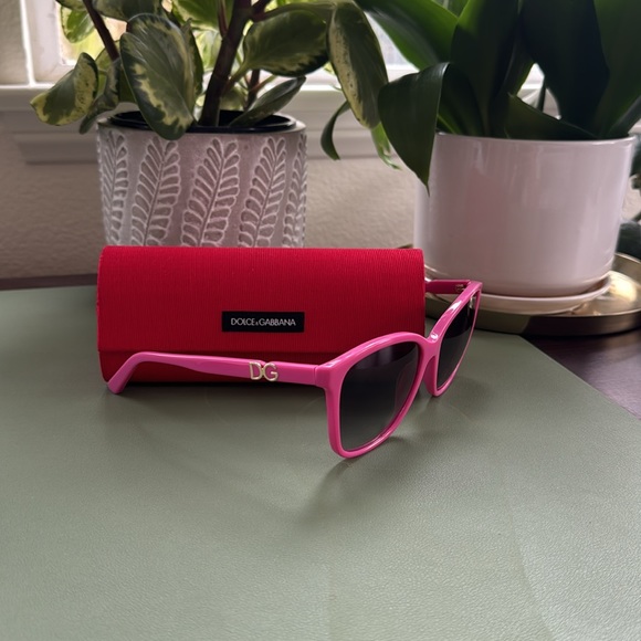 Dolce & Gabbana Accessories - Dolce & Gabbana Pink Acetate Frame Round Shades DG4170PM Women Sunglasses